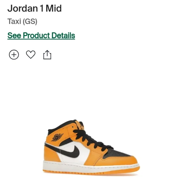 Nike Air Jordan 1 Mid Taxi Sneakers Shoes - Picture 2 of 12